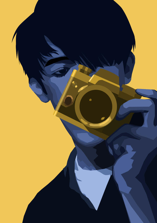 Vector Art having been known as an artist who only uses dark and muted colors, i wanted to try something different on this piece. so i decided to use a 2 complimentary colors to match each other and did a monochromatic style vector art.